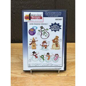 Amazing Designs Jumbo Snowmen Collection I Embroidery CD ADC5007 Machine